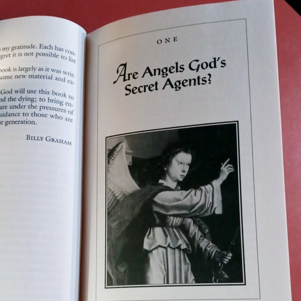ANGELS, Billy Graham | Vintage 1994 Hardcover w/Dust Jacket Collectible Book - Picture 2 of 14